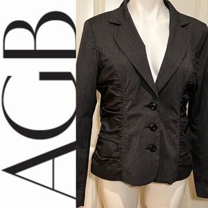 AGB Charcoal Gray Long Sleeve Blazer Jacket Size 14 EUC